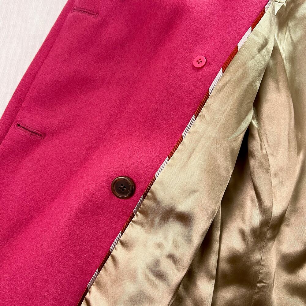 Vintage Y2K J.Crew Wool Peacoat Womens TM Pink Thinsulate Double Breasted Coat - Picture 14 of 16